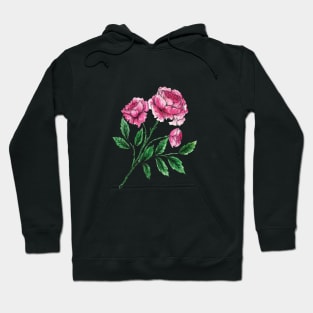 Pink Peony Stem Hoodie